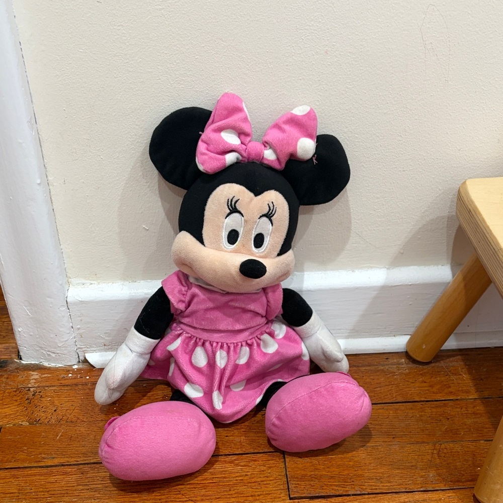 Large Disney Minnie Mouse Plush - Pink and Black